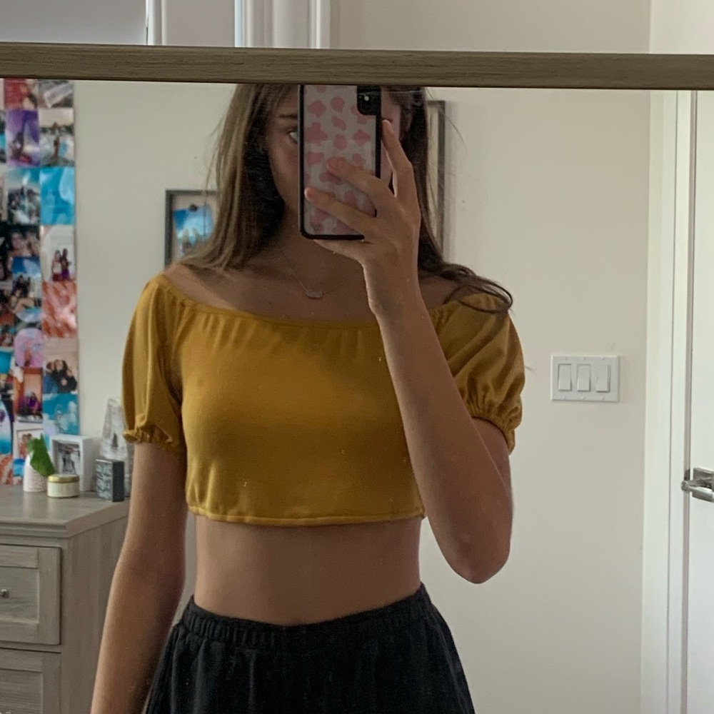 Off the shoulder crop top